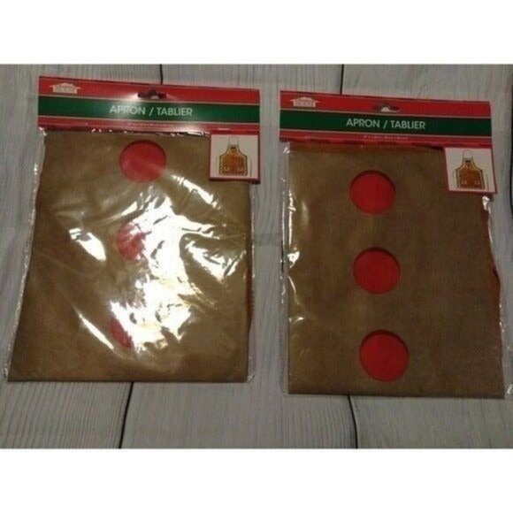 CHRISTMAS HOUSE APRONS-SET OF 4-ASST.-NEW - Picture 2 of 3
